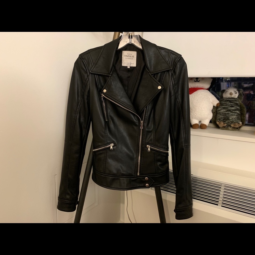 Zara Faux Leather Biker Jacket
